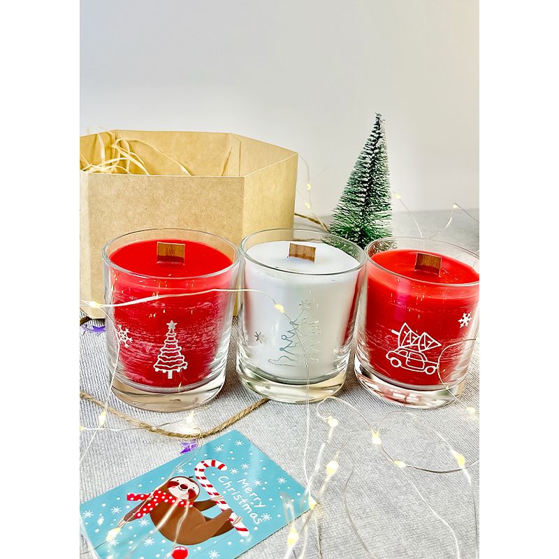 Набір подарунковий аромасвічки новорічні SOLO HOME - MULLED WINE, 3 шт, 250 мл thumbnail popup