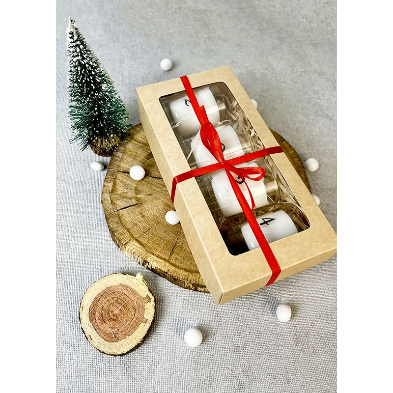 Набір подарунковий аромасвічки новорічні SOLO HOME - SNOW NEEDLES, 4 шт, 50 мл thumbnail popup