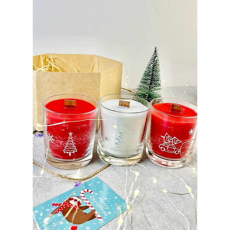 Набір подарунковий аромасвічки новорічні SOLO HOME - SWEET TANGERINE, 3 шт, 250 мл thumbnail popup