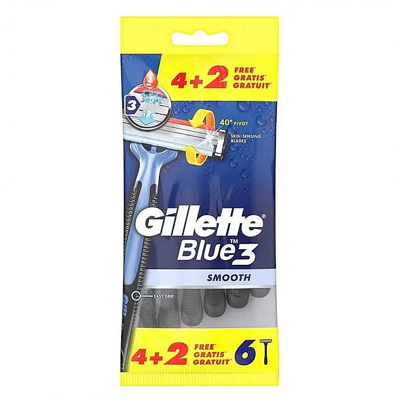 Одноразові чоловічі станки на 3леза Gillette Blue 3 Smooth thumbnail popup
