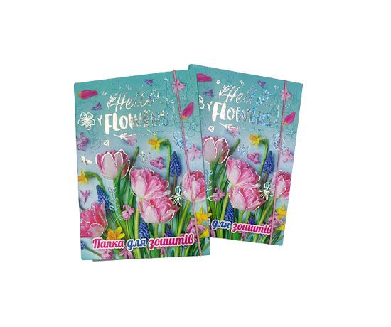 Папка `Квіти` для зошитів на гумці для дівчаток (891983) thumbnail popup