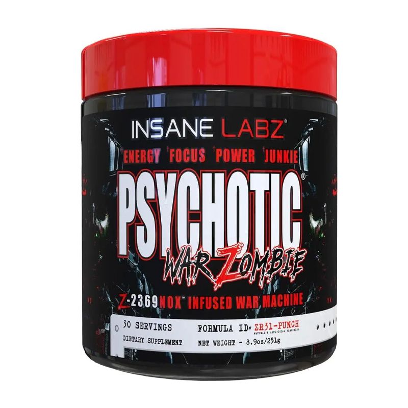 Передтренувальний комплекс Insane Labz Psychotic War Zombie 251 g (Fruit Punch) thumbnail popup