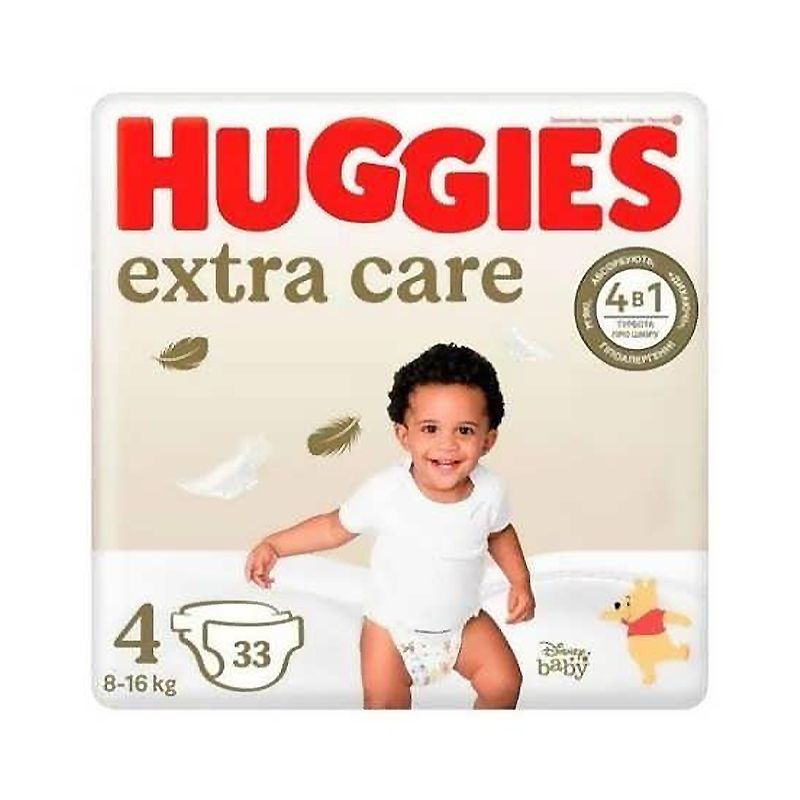 Підгузки Huggies Extra Care Jumbo розмір №4 (8-16 кг), 33 шт thumbnail popup