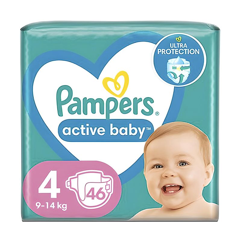 Підгузники дитячі Pampers Active Baby №4 46шт 9-14кг thumbnail popup