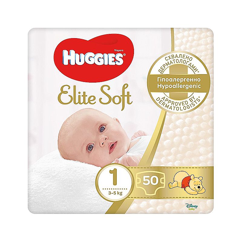 Підгузники Huggies Elite Soft дитячі №1, 50шт (09036)
 thumbnail popup