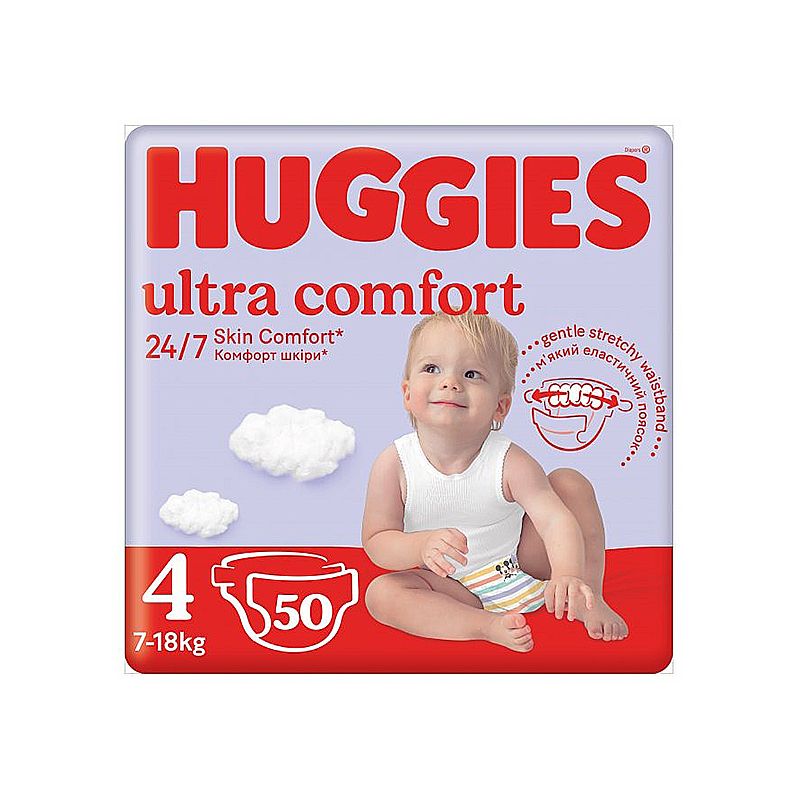Підгузники Huggies ultra comfort Classic дитячі №4, 8-14кг, 50шт (00337)
 thumbnail popup