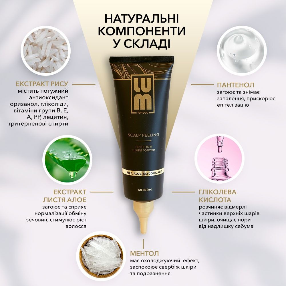 Пілінг для шкіри голови LUM Scalp peeling, 125 мл thumbnail popup