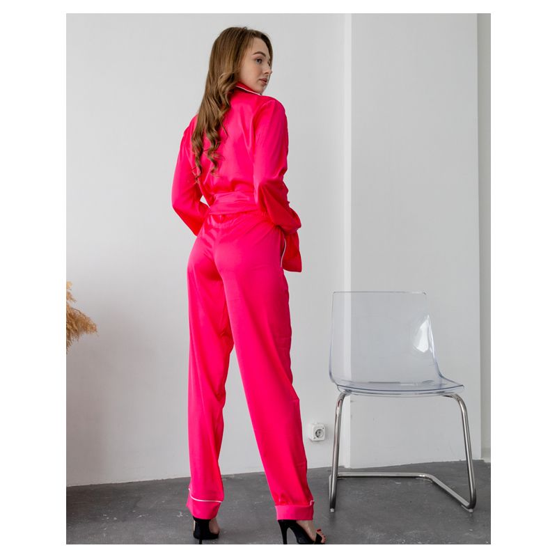 Піжама QC з шовку Армані Jesika, жіноча, рожева (20609) thumbnail popup