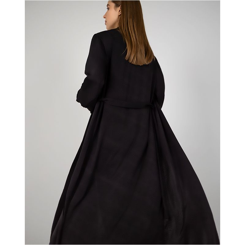 Піжамний костюм-трійка Diana шовк віскоза (бра+халат+штани) чорний L-XL (30109) thumbnail popup