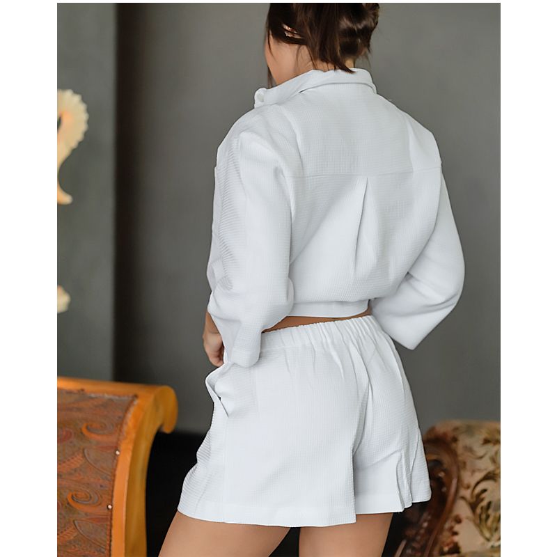 Піжамний костюм Valentina (тканина: вафля) білий, р.М 20574 thumbnail popup