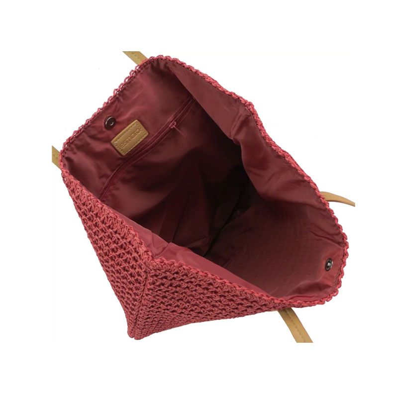 Плетена пляжна сумка, сумка-шопер 2 в 1 Esmara червона (IAN325849 red) thumbnail popup