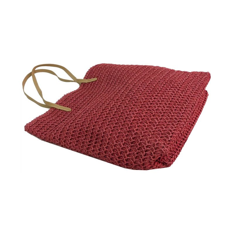 Плетена пляжна сумка, сумка-шопер 2 в 1 Esmara червона (IAN325849 red) thumbnail popup
