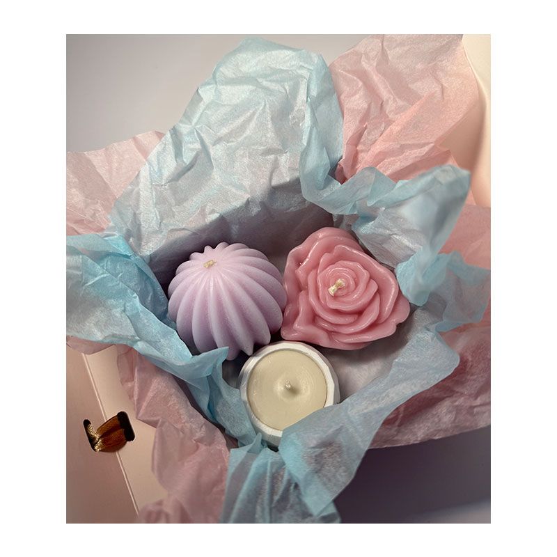 Подарунковий box S - свічки 'Шар Баллон Троянда сердце гіпс стакнчик' thumbnail popup