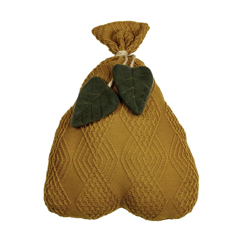 Подушка-груша, декоративний текстильний виріб, охра 40 см (30786) thumbnail popup
