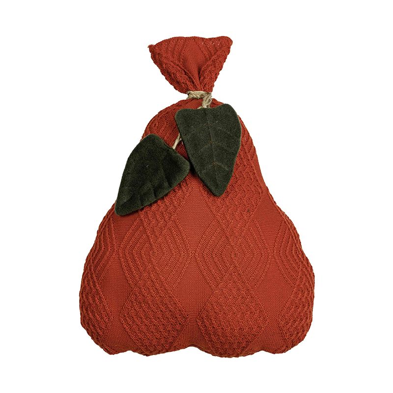 Подушка-груша, декоративний текстильний виріб, помаранчева 40 см (30785) thumbnail popup