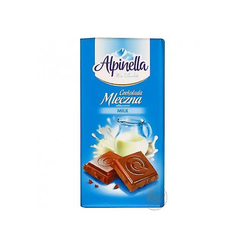 Польський молочний шоколад Alpinella Mleczna, 90 г thumbnail popup
