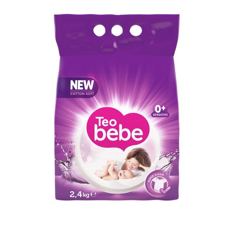 Порошок Teo Bebe New Cotton Soft Sensitive Violet для прання, 2400г thumbnail popup