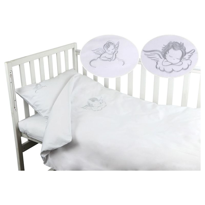 Постільний комплект Руно у дитяче ліжко, 60х120 сатин з вишивкою Янголятко (932.137ВУ_Янголятко) thumbnail popup