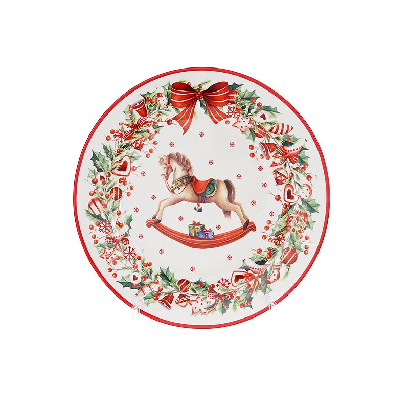Тарілка обідня Bonadi Різдвяна фантазія, порцелянова 26 см (498-292) thumbnail popup