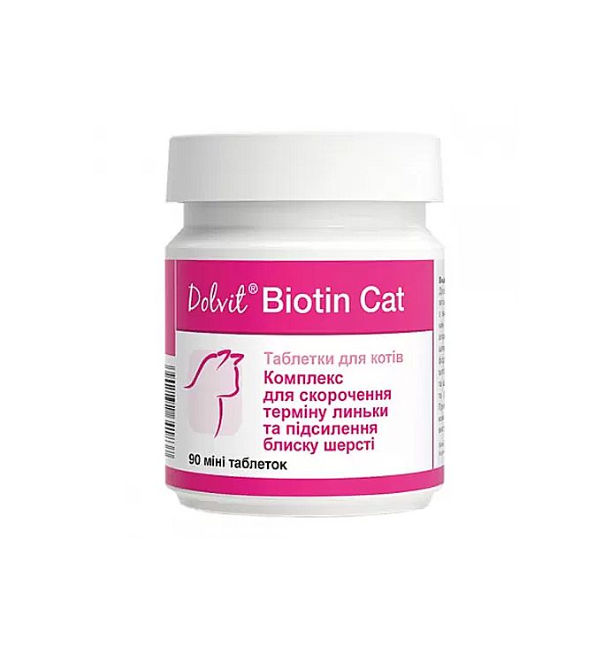 Препарат вітамінно-мінеральний Dolfos Biotin Cat для котів, 90 таб. thumbnail popup