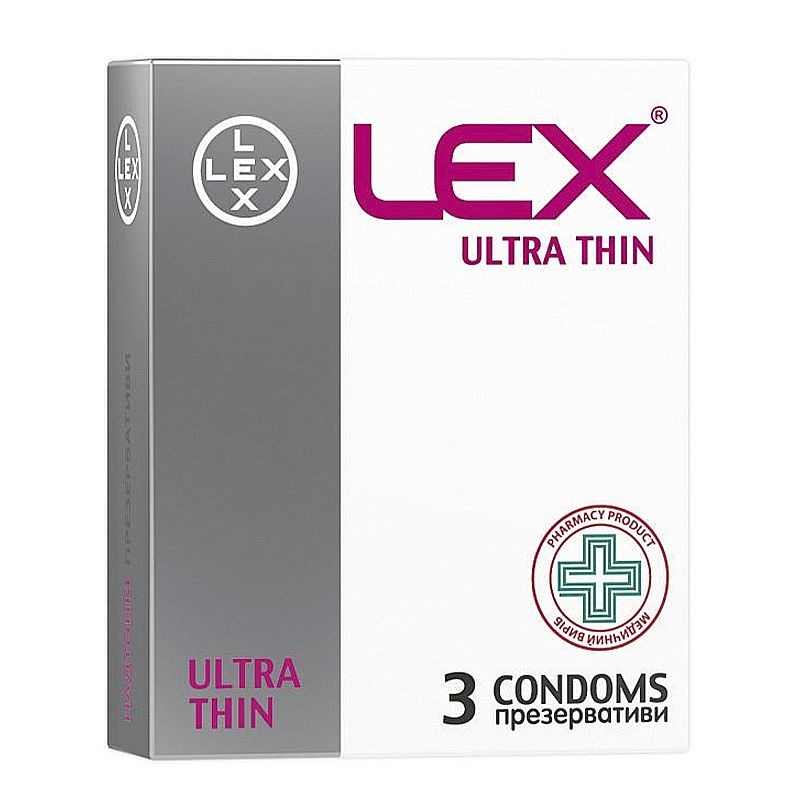 Презервативи LEX Ultra thin Надтонкі з силіконовим змащувачем, 3шт thumbnail popup