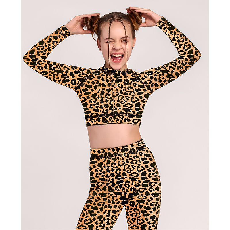 Рашгард різнокольоровий з принтом леопард для дівчинки (арт. 7022400105) р.122 thumbnail popup
