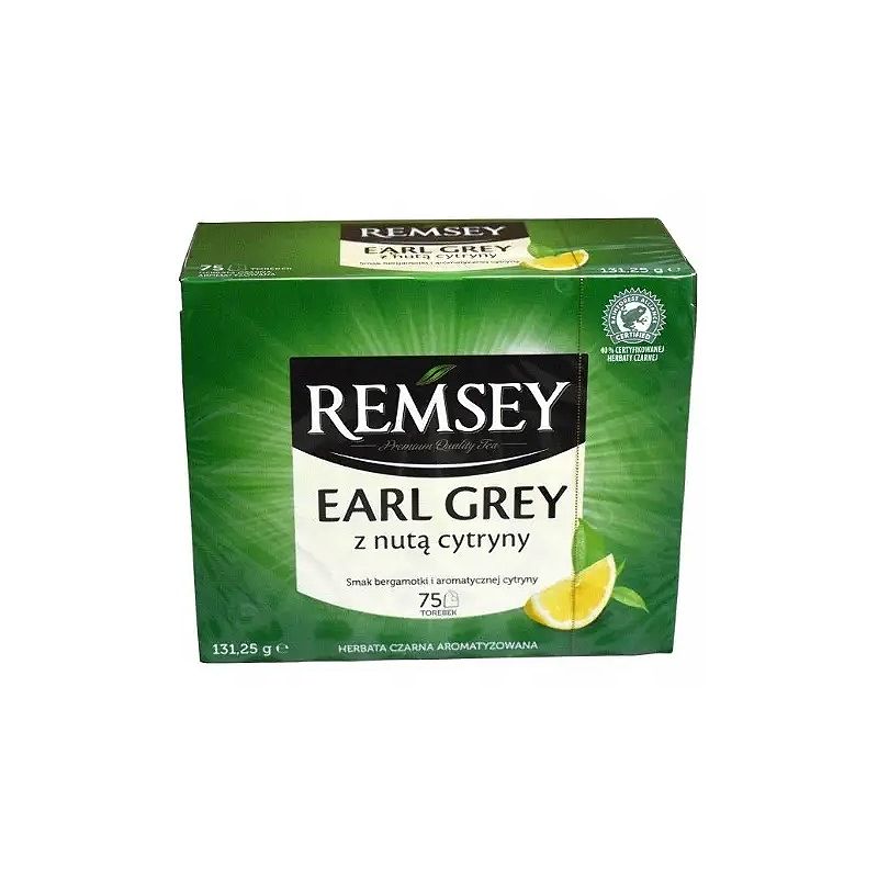 Чай в пакетиках з бергамотом і лимоном Ramsey Earl Grey(cytryny), 75шт. thumbnail popup