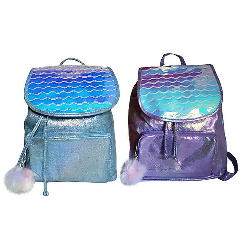 Рюкзак на затяжках 33*28*12см, фіолетово-блакитний (D49951) thumbnail popup