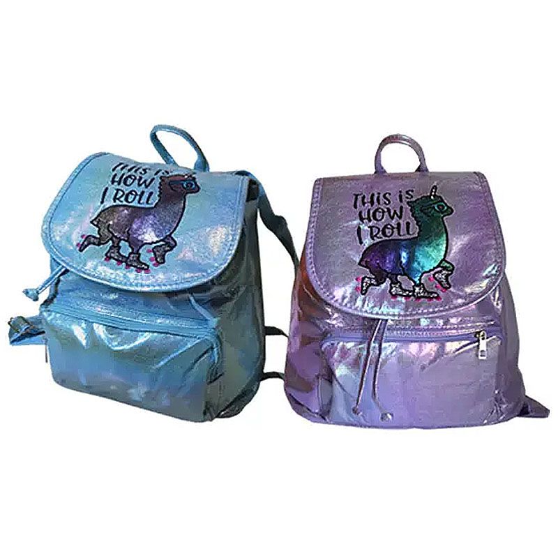 Рюкзак на затяжках 33*28*12см, фіолетово-блакитний (D49950) thumbnail popup