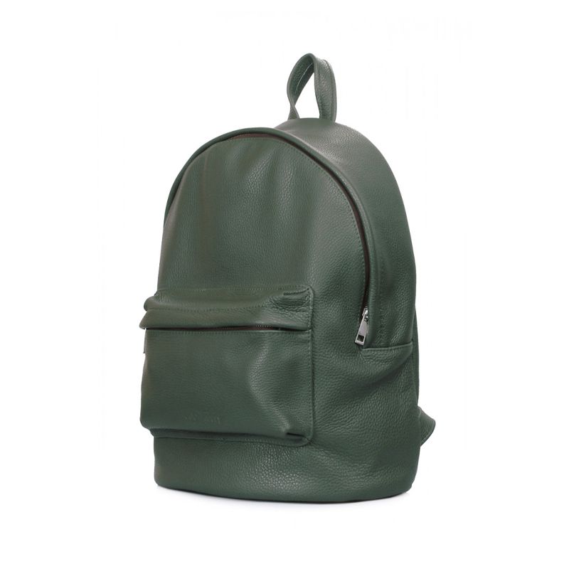 Рюкзак шкіряний POOLPARTY темно-зелений (backpack-leather-darkgreen)  - 51496 thumbnail popup