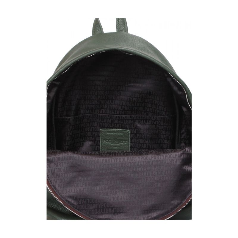 Рюкзак шкіряний POOLPARTY темно-зелений (backpack-leather-darkgreen)  - 51498 thumbnail popup