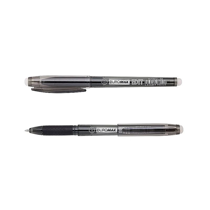 Ручка гелева 'пиши-стирай' Edit, чорний, 0.7 mm 12 шт. в упаковці  (BM.8301-02) thumbnail popup