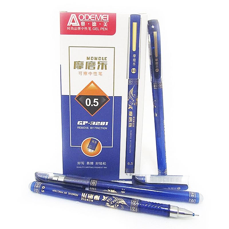 Ручка гелева стирається 0,5мм, синя, 12 шт. в упаковці (3281-BL) thumbnail popup