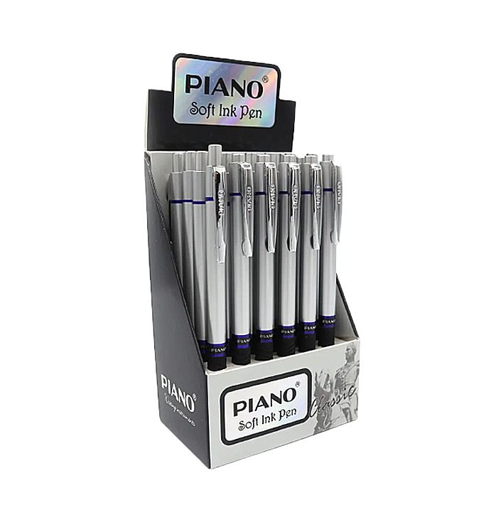 Ручка масло автомат 'Piano'синя, грип, 24 шт в упаковці (186PT_) thumbnail popup