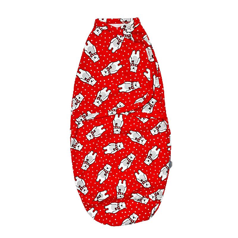 Пелюшка-кокон Dexter's на липучці футер Ведмедик, новорічна, червона,0-1 міс (d946мш-кр-нгтг) thumbnail popup
