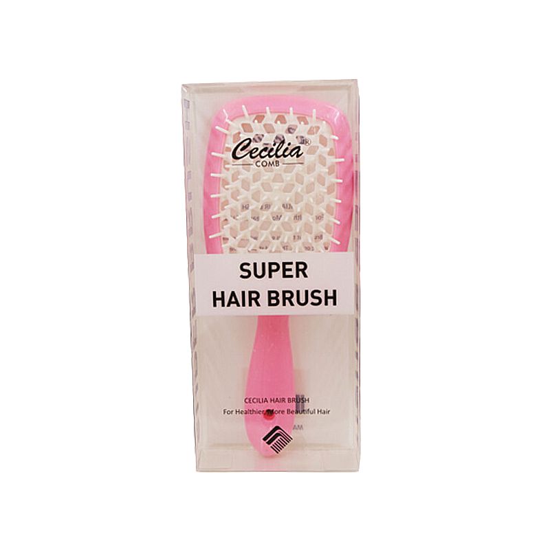 Щітка масажна для волосся Cecilia Super Hair Brash матова, світло-рожева thumbnail popup