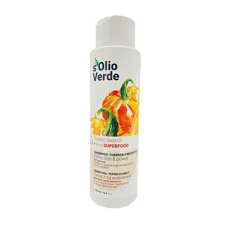 Шампунь Solio Verde термозахист, для всіх типів волосся, 500 мл (610745) thumbnail popup