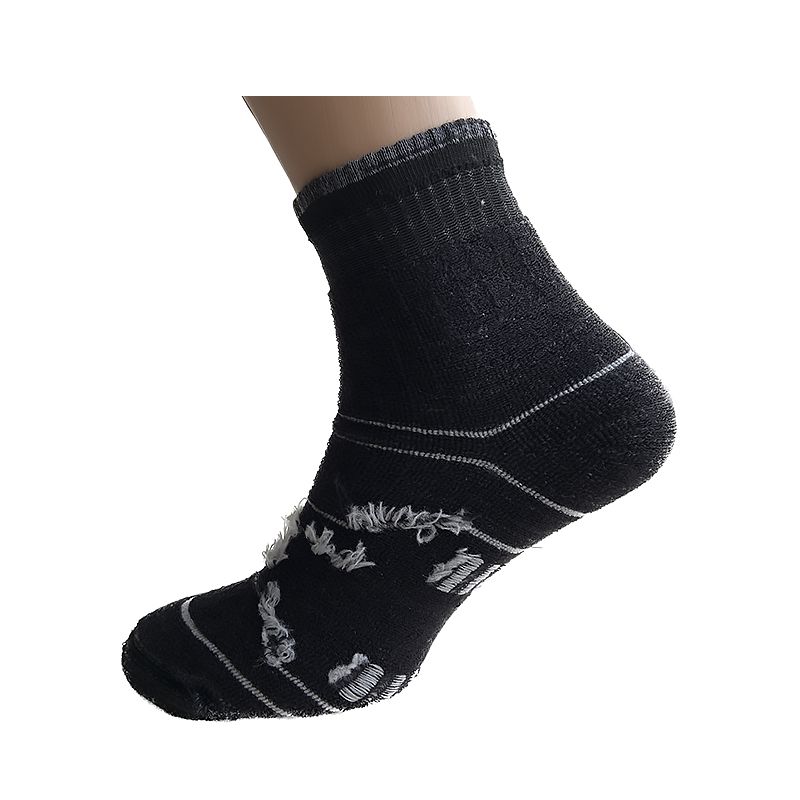 Шкарпетки Carpe-Diem трекінгові ТМ Optimist Merino Wool, чорно-сірі меланж, унісекс, р.35-38 thumbnail popup
