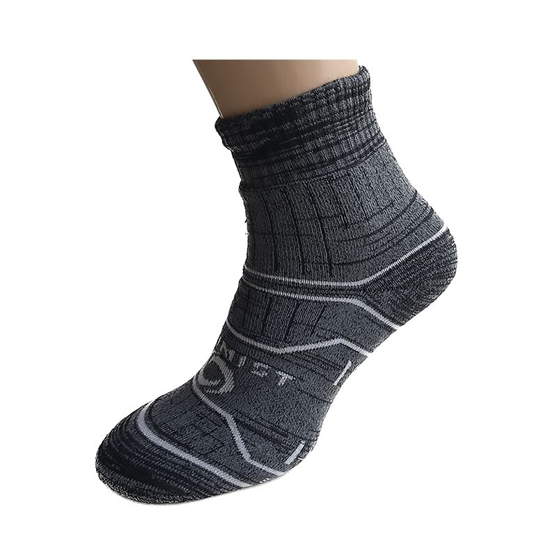 Шкарпетки Carpe-Diem трекінгові ТМ Optimist Merino Wool, чорно-сірі меланж, унісекс, р.35-38 thumbnail popup