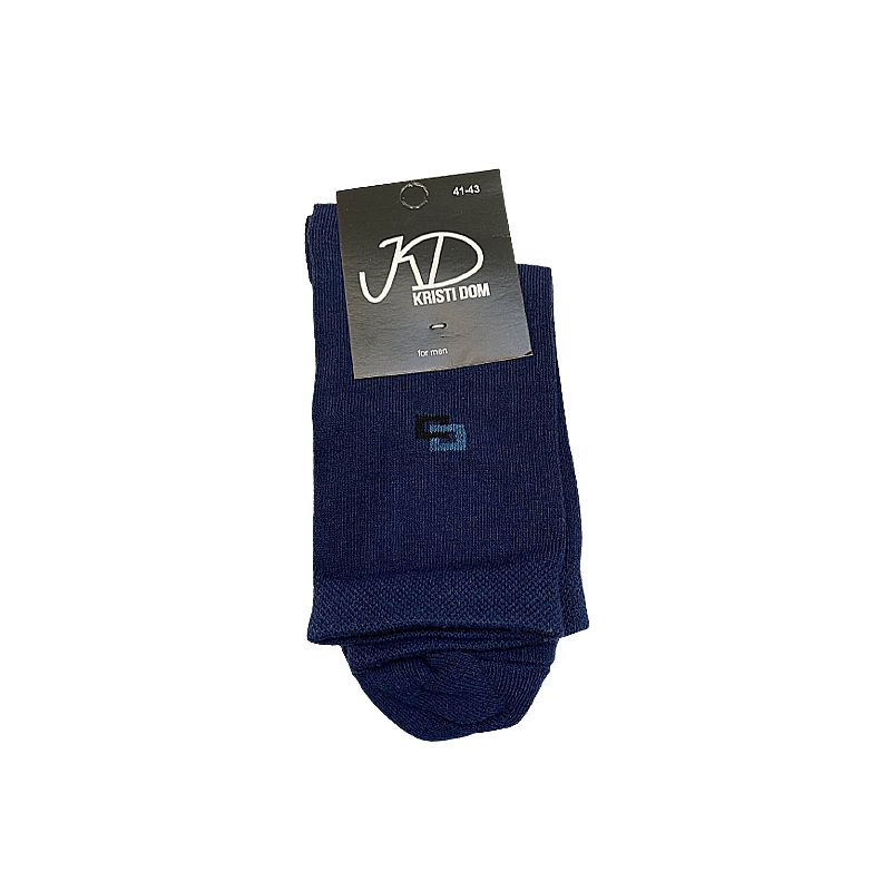 Шкарпетки KristiDom чоловічі стрейчеві класичні, сині з візерунком р. 41-43 (832360) thumbnail popup