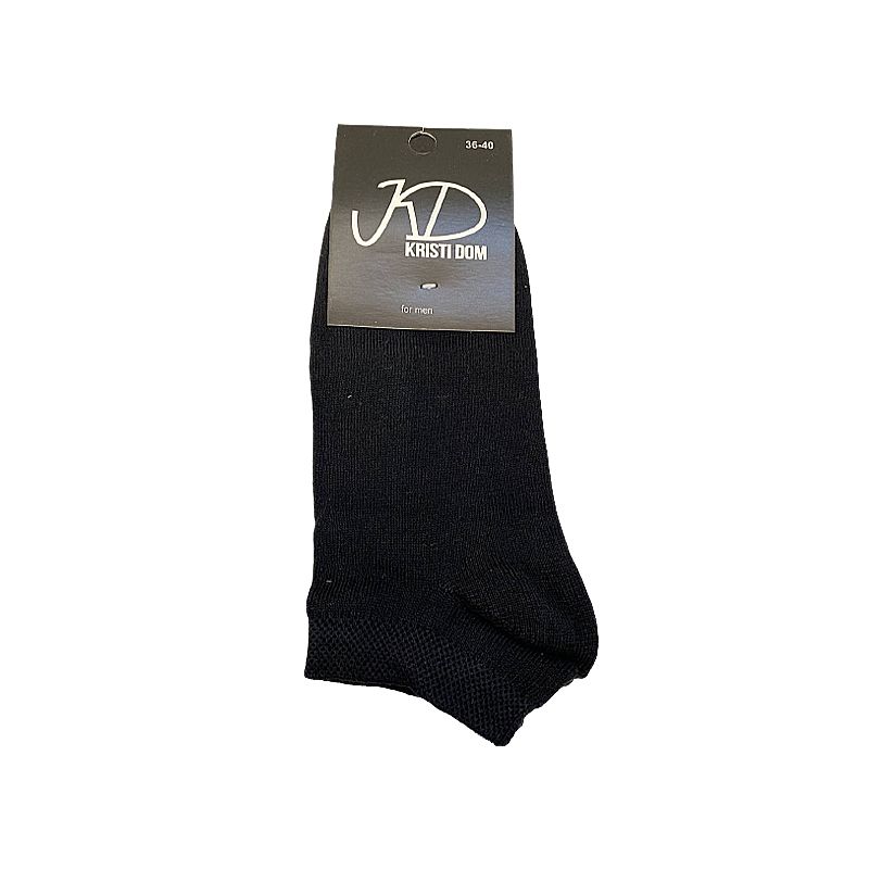 Шкарпетки KristiDom чоловічі стрейчеві, короткі чорні р. 36-40 (832292) thumbnail popup