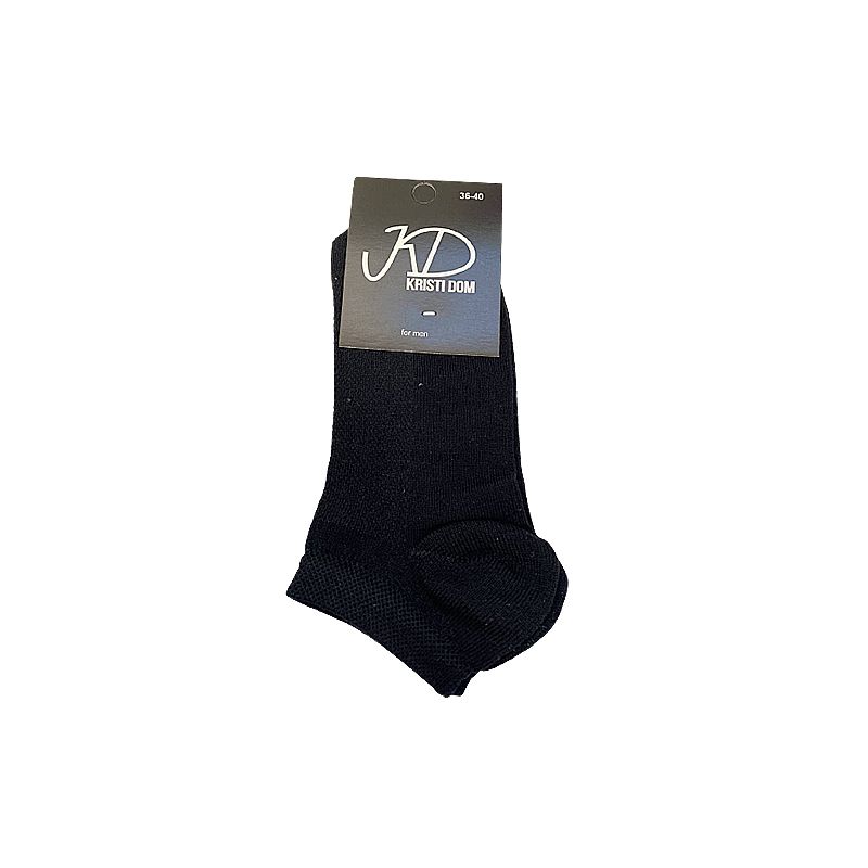 Шкарпетки KristiDom чоловічі стрейчові "сітка" короткі, чорні  р. 36-40 (590403) thumbnail popup