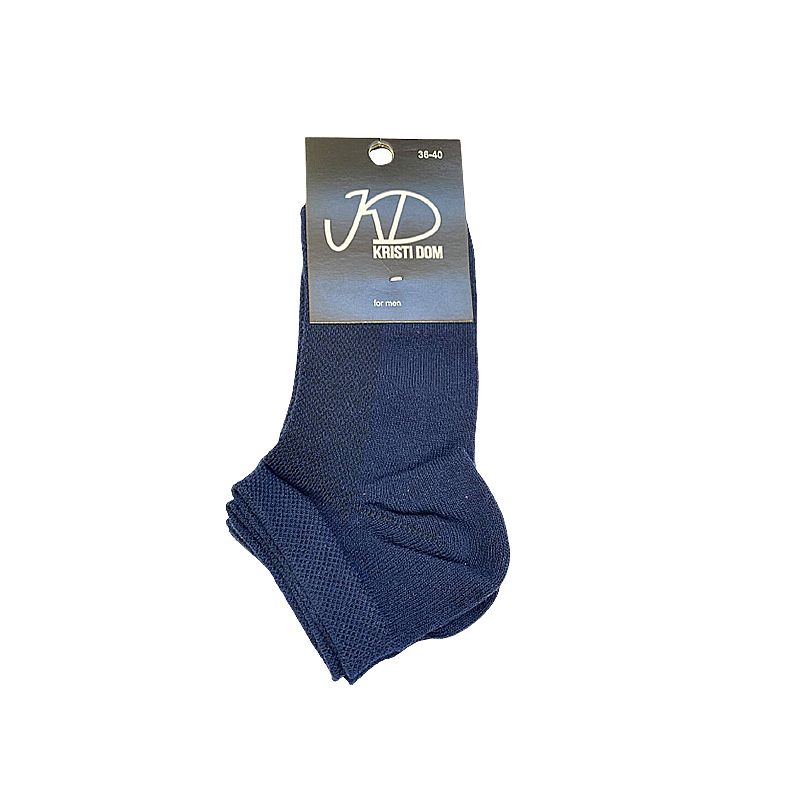 Шкарпетки KristiDom чоловічі стрейчові "сітка" короткі, темно сині р. 36-40 (833589) thumbnail popup