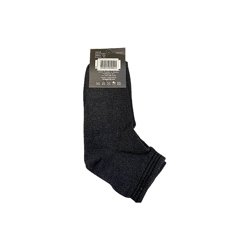 Шкарпетки KristiDom чоловічі стрейчові "сітка" середні, темно сірий зі смужками  р.41-43 (832773) thumbnail popup