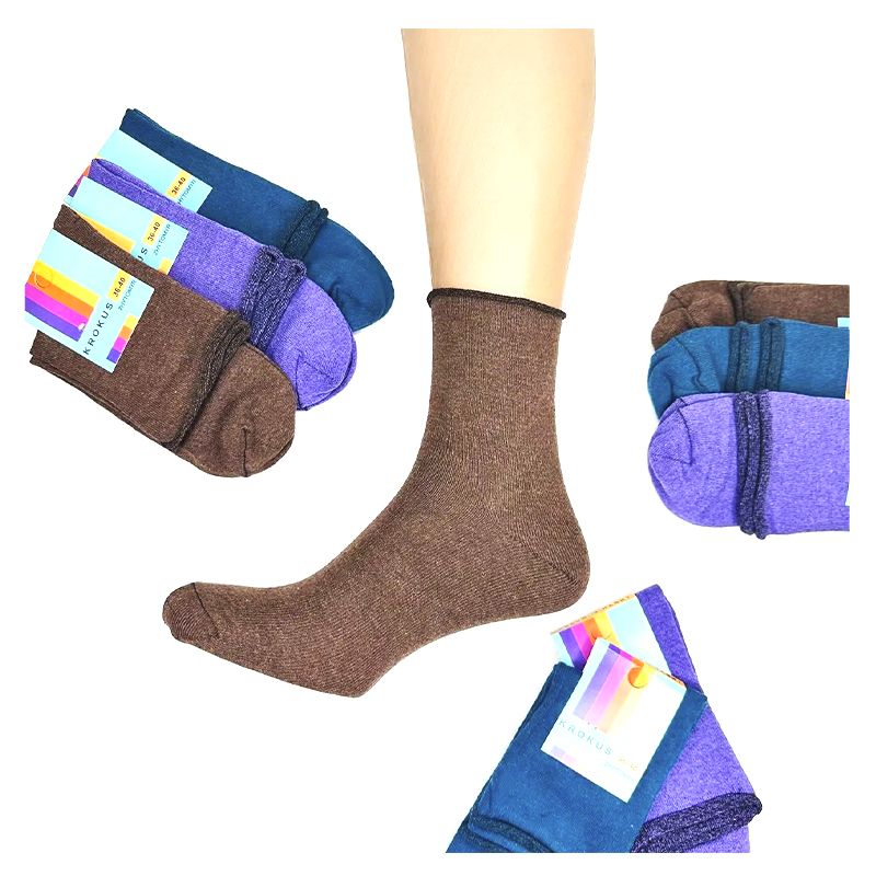 Шкарпетки медичні жіночі оптом без резинки Крокус, 12 пар, р.36-40 (121001) thumbnail popup
