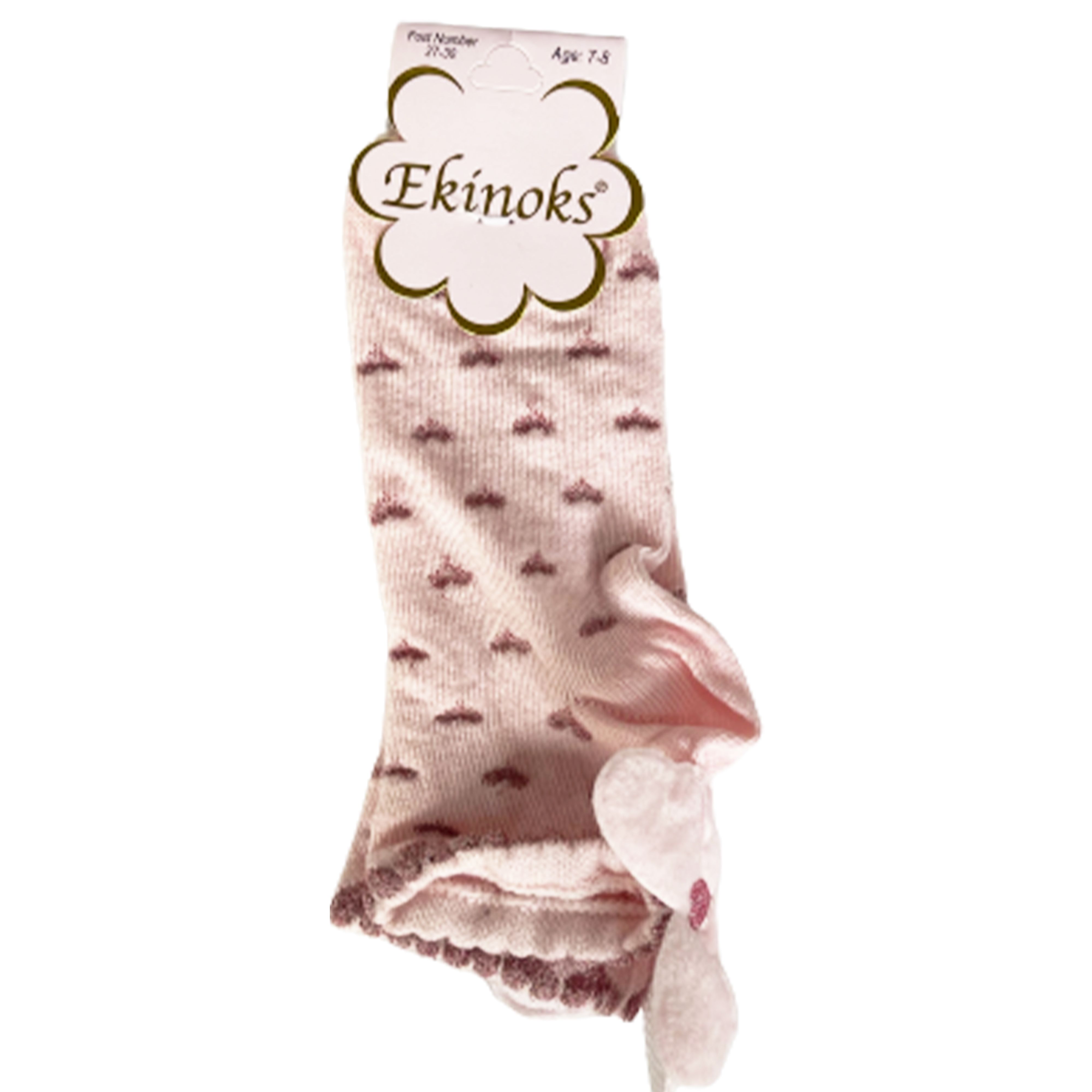 Шкарпетки Ekinoks Золоті серця, для дівчаток, рожеві, 27-30 р. (814038) thumbnail popup