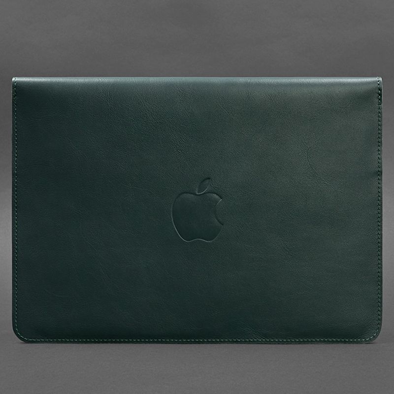 Шкіряний чохол-конверт на магнітах для MacBook 15 дюйм Зелений thumbnail popup