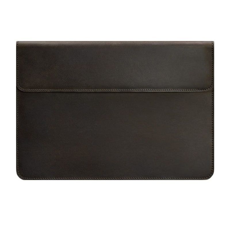 Шкіряний чохол-конверт на магнітах для MacBook 15 дюйм Темно-коричневий thumbnail popup