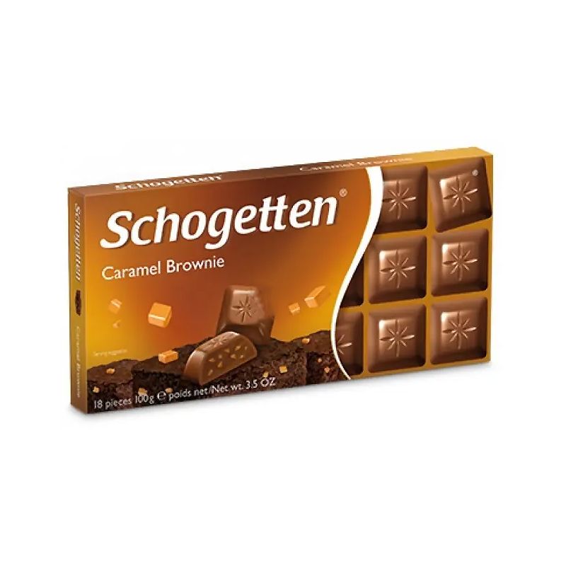 Шоколад молочний з карамеллю Schogetten Caramel Brownie, 100 г, Німеччина thumbnail popup