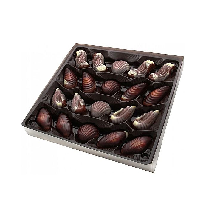 Шоколадні цукерки (мушлі) в коробці Maitre Truffout feine Meeresfruchte, 250 г, Австрія thumbnail popup